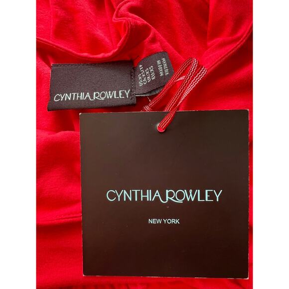 NWT Cynthia Rowley Halter Pull On Red Orange Stretch Cross Back Dress Size XS - Picture 6 of 12